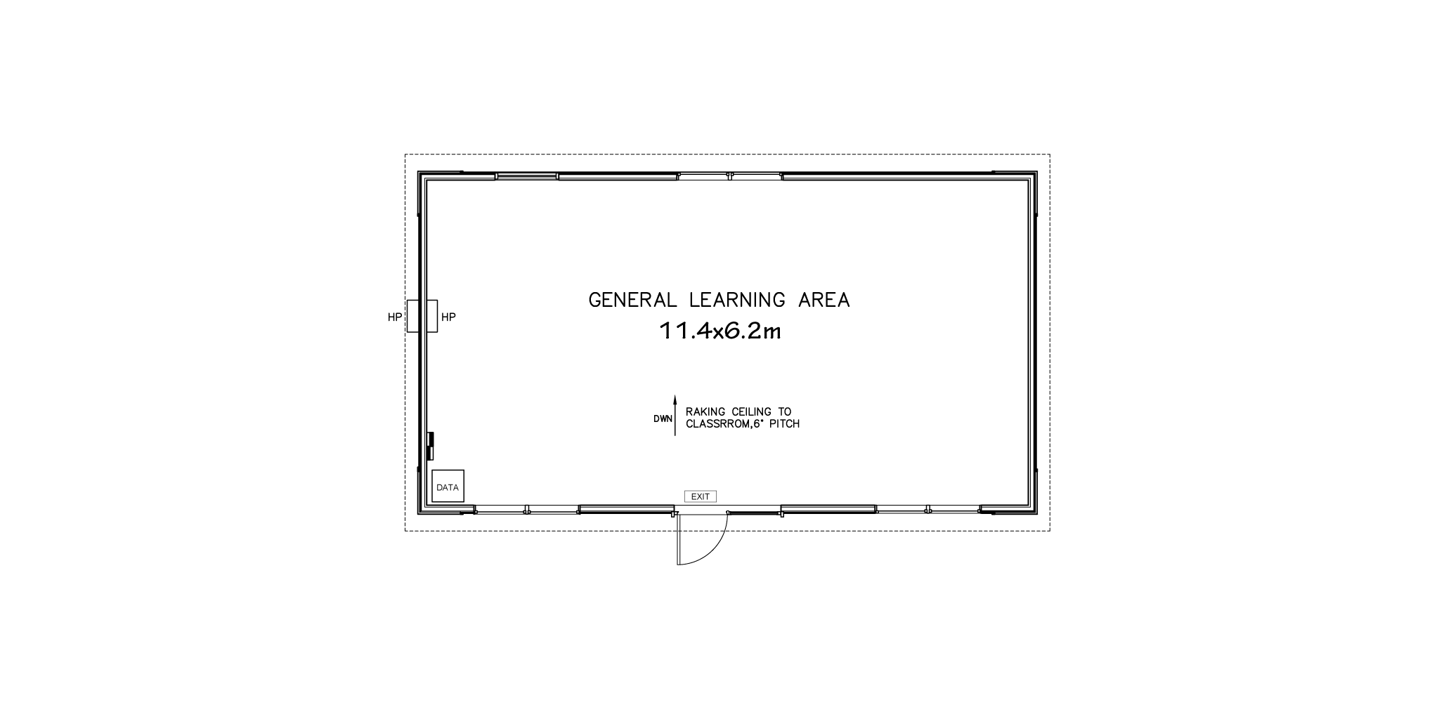 70sqm Classroom floor plan